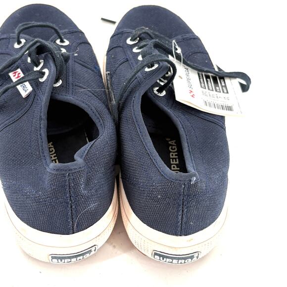 SUPERGA 2750 Cotu Classic Sneaker 7 37 NWT S000010 Navy Blue Walking Canvas - Picture 3 of 5